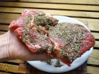 Rib Eye steak na černém pepři - Weber gril