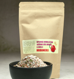 Růžová bylinková sůl s chilli Habanero