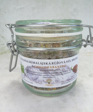 Bylinná himalájská růžová sůl hrubá s chilli Habanero